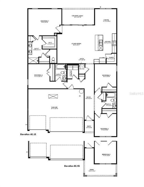 2D floor plan layout of this home in Briarwood, Alachua, FL (Image 3). 2D floor plan layout of this home in Briarwood, Alachua, FL (Image 3).
