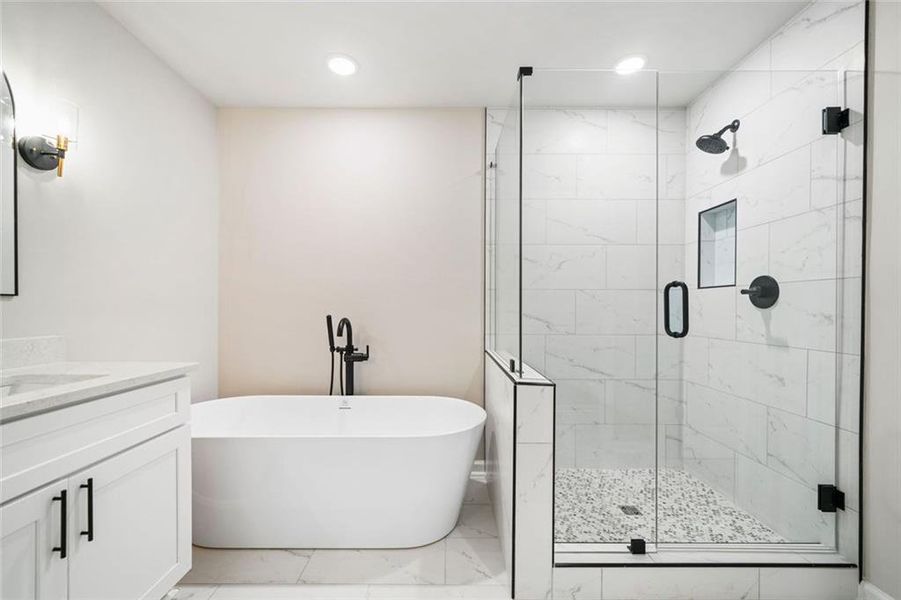 Furnished interior view inside a new home in , White (Image 13). Furnished interior view inside a new home in , White (Image 13).