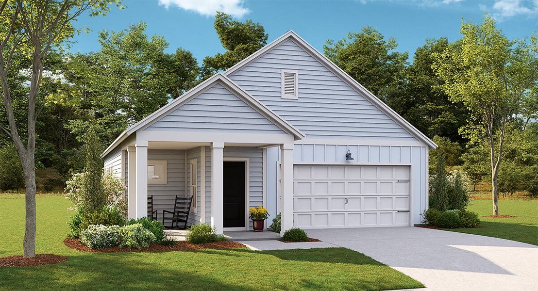Front exterior of a new home in Heron's Walk at Summers Corner: Carolina Collection, Summerville, SC, highlighting curb appeal (Image 21). Front exterior of a new home in Heron's Walk at Summers Corner: Carolina Collection, Summerville, SC, highlighting curb appeal (Image 21).