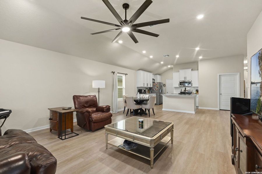 Furnished interior view inside a new home in Hunters Ranch, San Antonio (Image 7). Furnished interior view inside a new home in Hunters Ranch, San Antonio (Image 7).