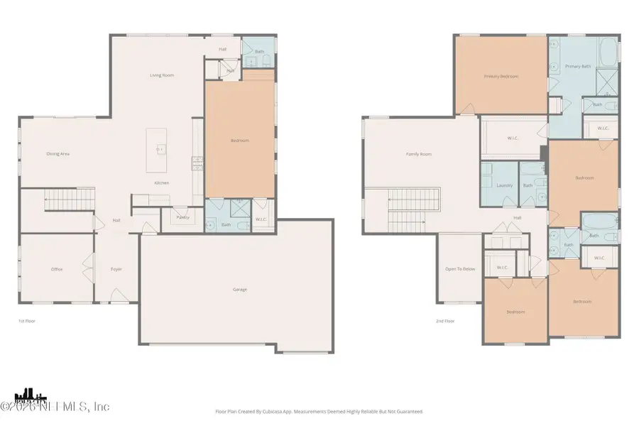 2D floor plan layout of this home in RiverTown, St. Johns, FL (Image 4).
