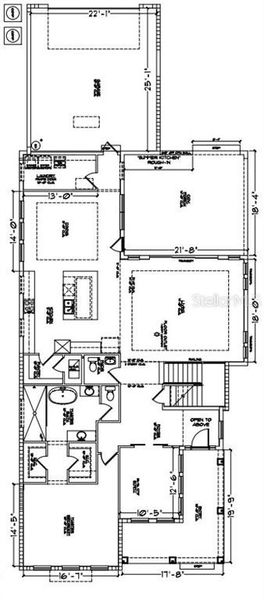 2D floor plan layout of this home in Laureate Park, Orlando, FL (Image 5).