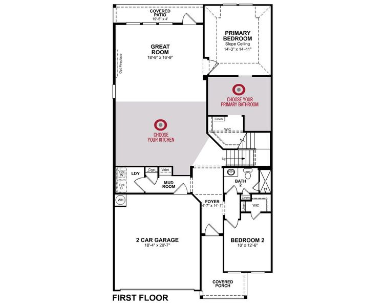 2D floor plan layout for the Messina by Beazer Homes in Bridgeland, Cypress, TX (Image 5).