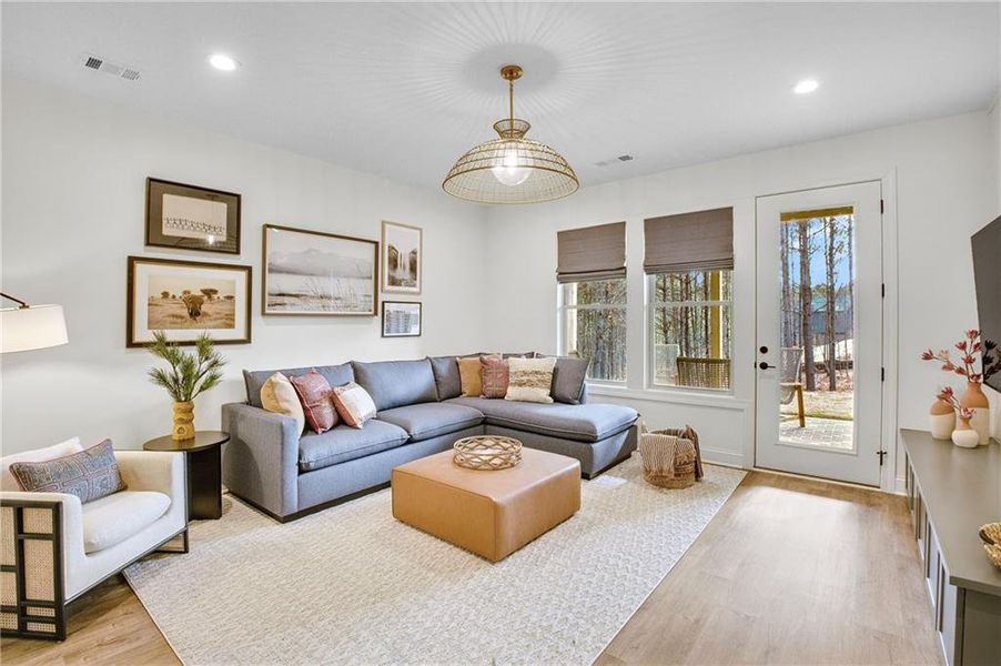 Furnished interior view inside a new home in Laurel View, Suwanee (Image 41). Furnished interior view inside a new home in Laurel View, Suwanee (Image 41).