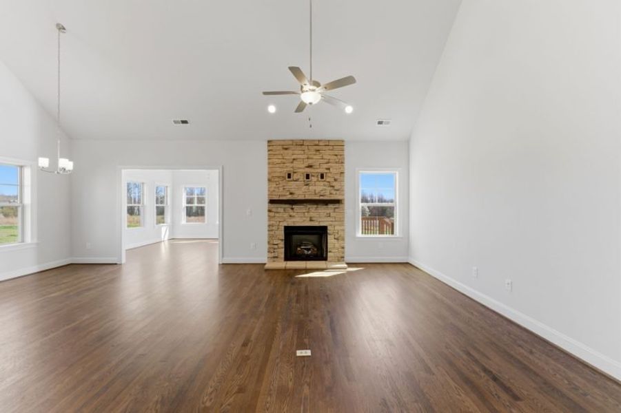 Representative unfurnished interior of a home built from the Hampton by Keystone Homes NC in Preserve at Carriage Cove, Oak Ridge (Image 67).