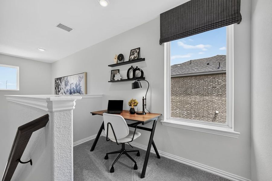 Representative furnished interior of a home built from the Schertz by Taylor Morrison in Madero 50s, Haslet (Image 15).