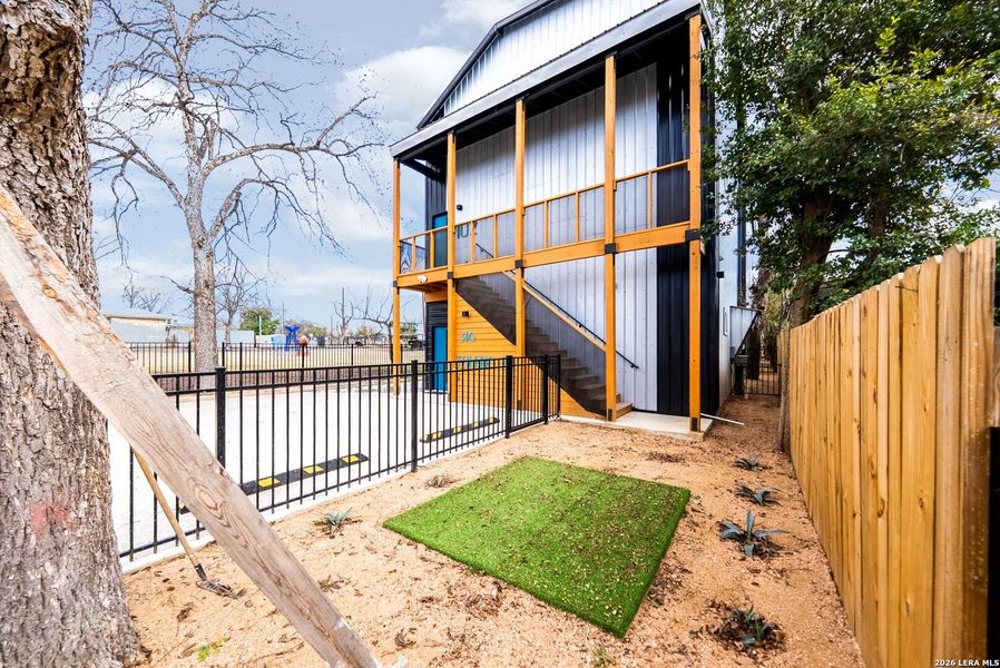 Exterior details and patio area of a home in , San Antonio (Image 29).