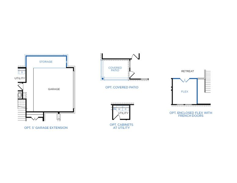 2D floor plan layout for the Bandera by Tricoast Homes in River Ranch 55', Dayton, TX (Image 5). 2D floor plan layout for the Bandera by Tricoast Homes in River Ranch 55', Dayton, TX (Image 5).