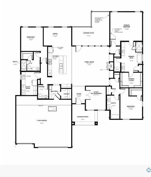 2D floor plan layout of this home in Silver Creek Ranch, Montgomery, TX (Image 2). 2D floor plan layout of this home in Silver Creek Ranch, Montgomery, TX (Image 2).