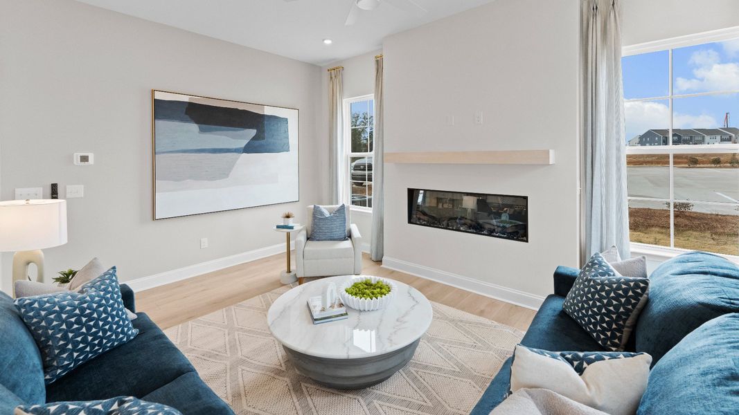 The Brockton Plan by DRB homes in Pineville, NC - Living Area