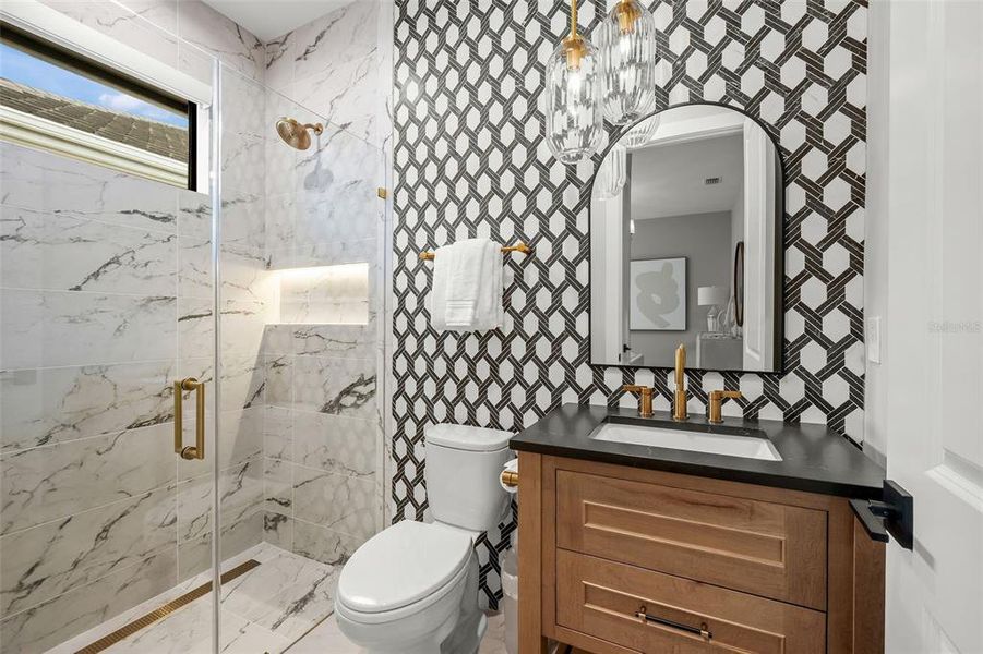 Furnished interior view inside a new home in Wild Blue at Waterside, Sarasota (Image 59).