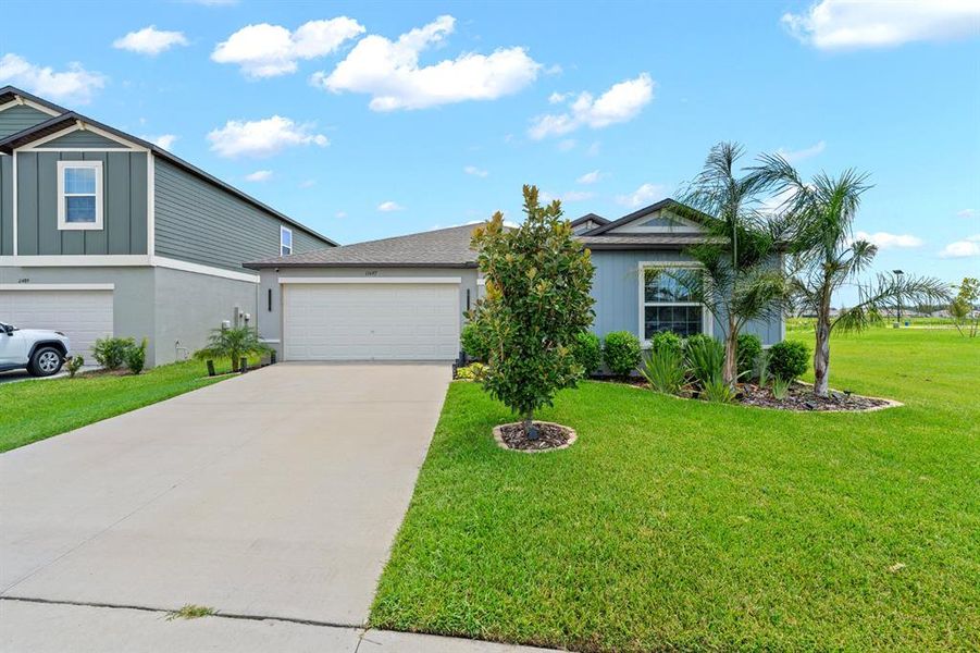 Front exterior of a new home in Mirada, San Antonio, FL, highlighting curb appeal (Image 22).