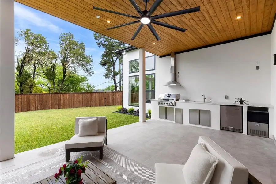 Exterior details and patio area of a home in , Dallas (Image 4). Exterior details and patio area of a home in , Dallas (Image 4).