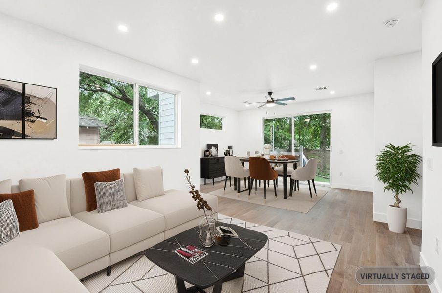 Furnished interior view inside a new home in , Austin (Image 5). Furnished interior view inside a new home in , Austin (Image 5).