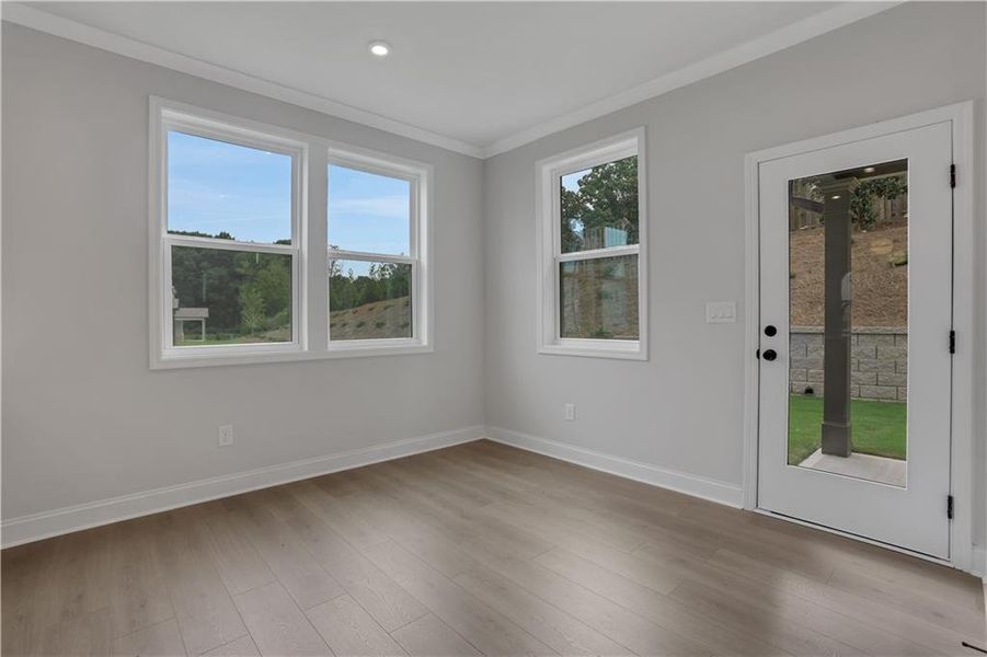 Spacious, unfurnished interior of a new home in The Paddocks at Doc Hughes, Buford (Image 47).
