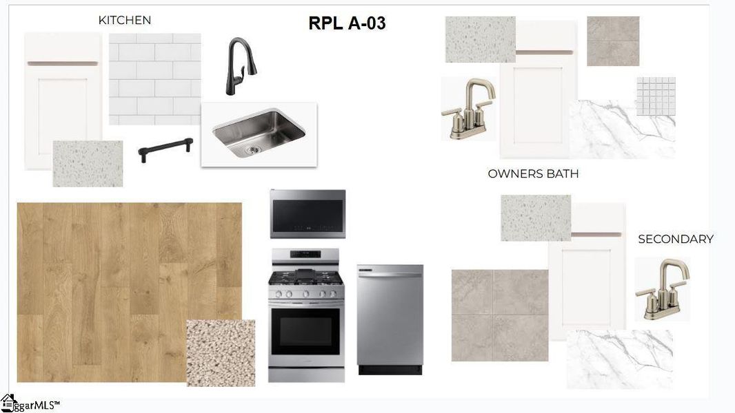 Sample of building materials used in homes in Renaissance Place, Greenville (Image 2).