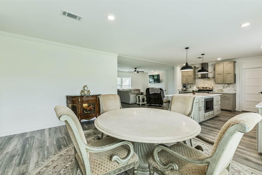 Dining Area opne to kitchen and living area