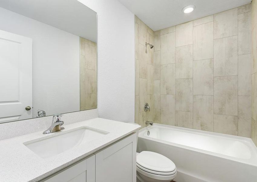 A spacious second bathroom.