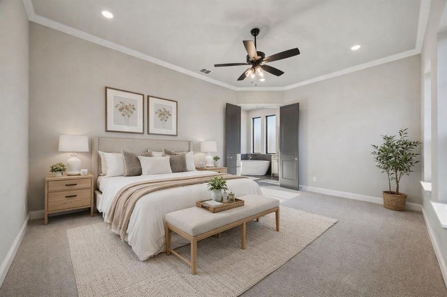 Furnished interior view inside a new home in Parkland, Fort Worth (Image 24).