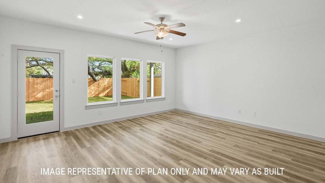 Representative unfurnished interior of a home built from the Mitchell by D.R. Horton in China Grove, China (Image 16).