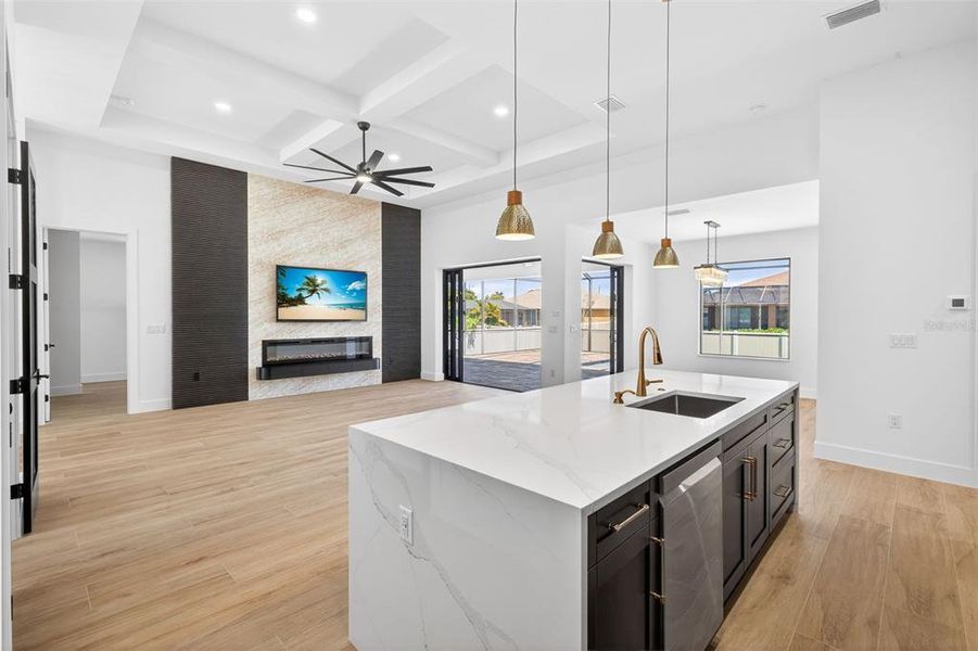 Furnished interior view inside a new home in , Cape Coral (Image 10). Furnished interior view inside a new home in , Cape Coral (Image 10).