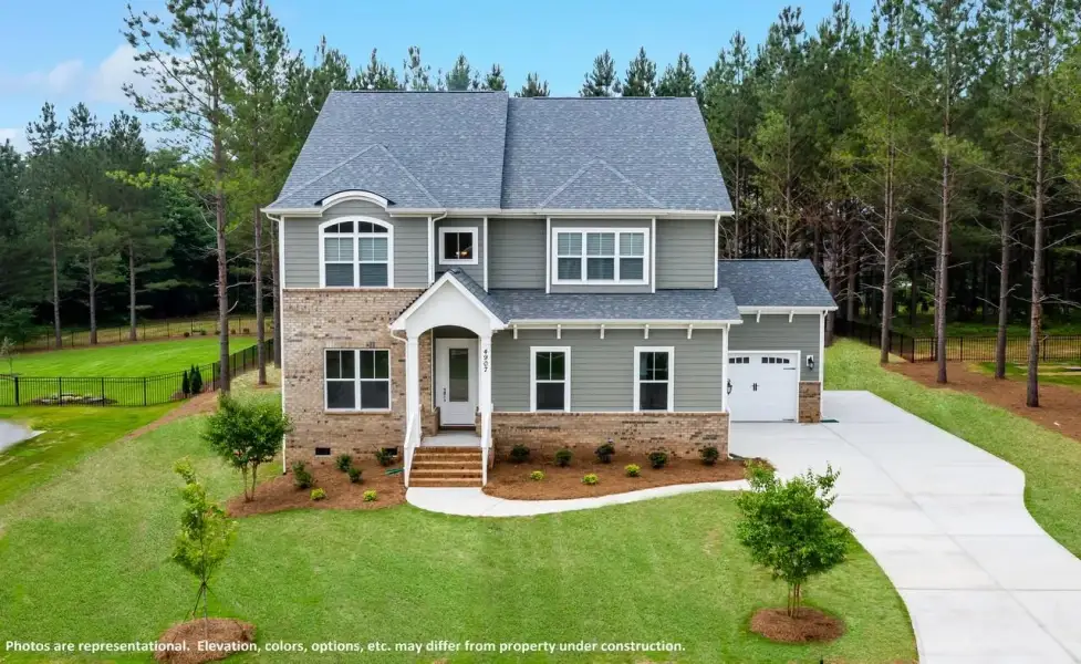 Representative exterior photo of a completed home built from the St Andrews by Greybrook Homes in Shepherds Trace, Clover, SC (Image 33).