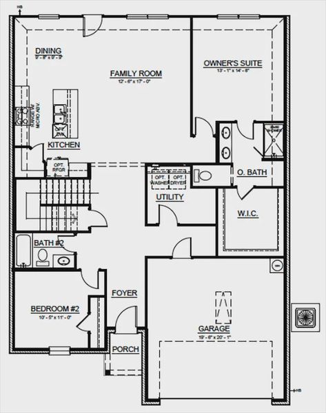 2D floor plan layout for the Heathbrook by Cambridge Homes in Rolling Ridge, Van Alstyne, TX (Image 9).