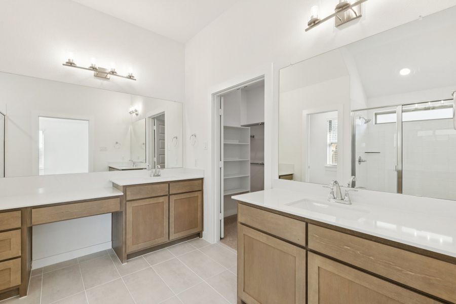Primary Bathroom in the Gilmour II home plan by Trophy Signature Homes – REPRESENTATIVE PHOTO