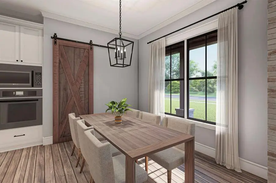 Furnished interior view inside a new home in Parallel Pastures, Poolville (Image 19).