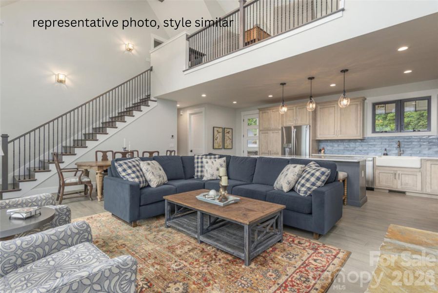Furnished interior view inside a new home in , Maggie Valley (Image 5).