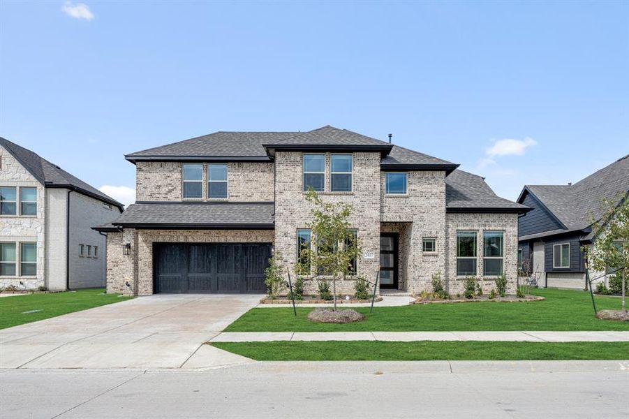 Front exterior of a new home in Devonshire Classic 60-65, Forney, TX, highlighting curb appeal (Image 25).