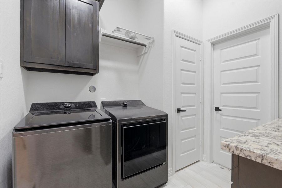 Laundry room in house