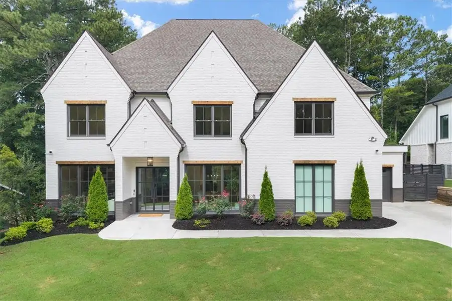 Front exterior of a new home in , Alpharetta, GA, highlighting curb appeal (Image 2). Front exterior of a new home in , Alpharetta, GA, highlighting curb appeal (Image 2).