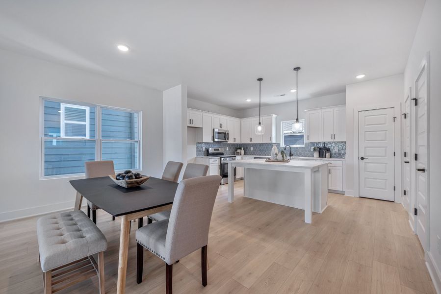 Representative furnished interior of a home built from the Ingram Rowhome by Parkside Builders in Anderson Park, Hendersonville (Image 10).