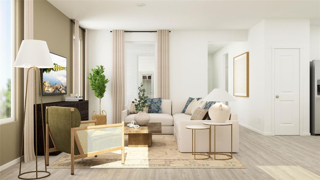 Furnished interior view inside a new home in Meadowlark Preserve, Pflugerville (Image 10).