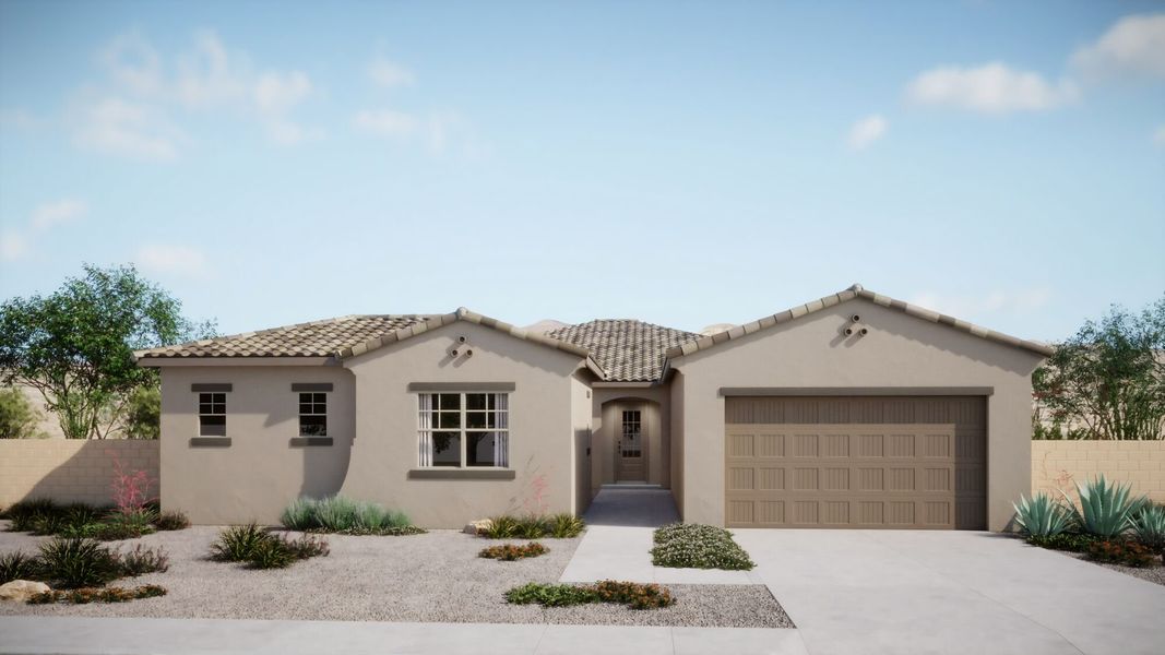 Representative exterior photo of a completed home built from the Mint by Mattamy Homes in Mountain View Ranch, Vail, AZ (Image 12).