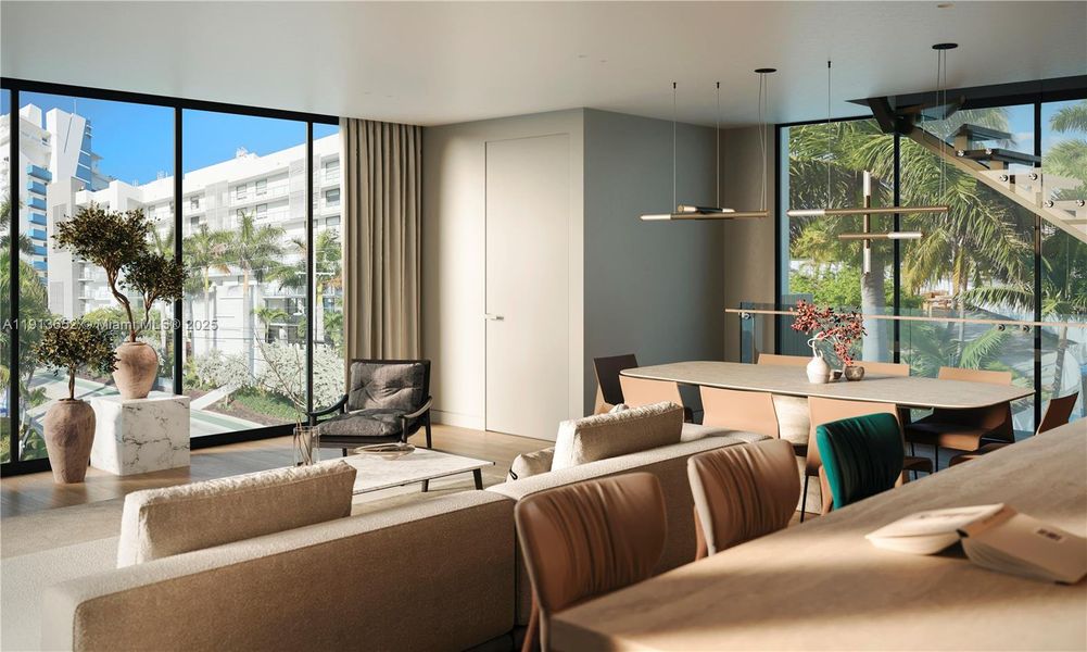 Furnished interior view inside a new home in , Bay Harbor Islands (Image 2). Furnished interior view inside a new home in , Bay Harbor Islands (Image 2).