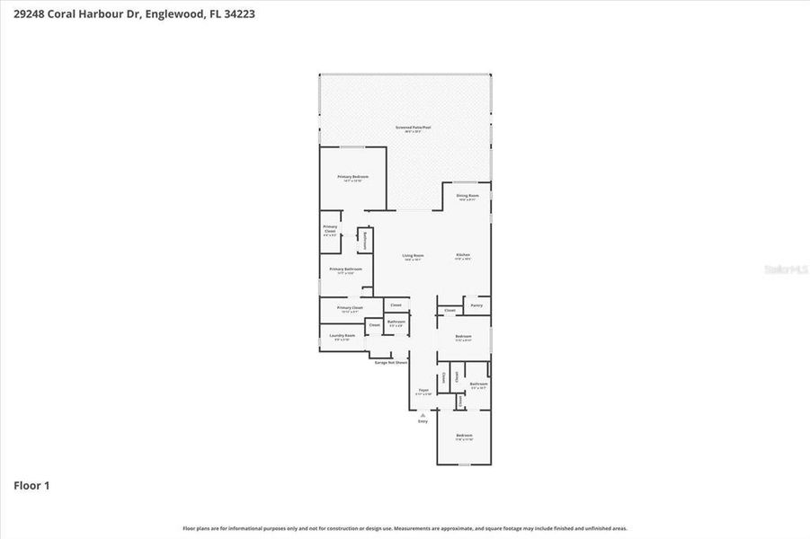 2D floor plan layout of this home in , Englewood, FL (Image 5). 2D floor plan layout of this home in , Englewood, FL (Image 5).