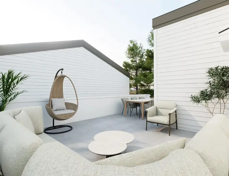 Exterior details and patio area of a home in , Houston (Image 22).