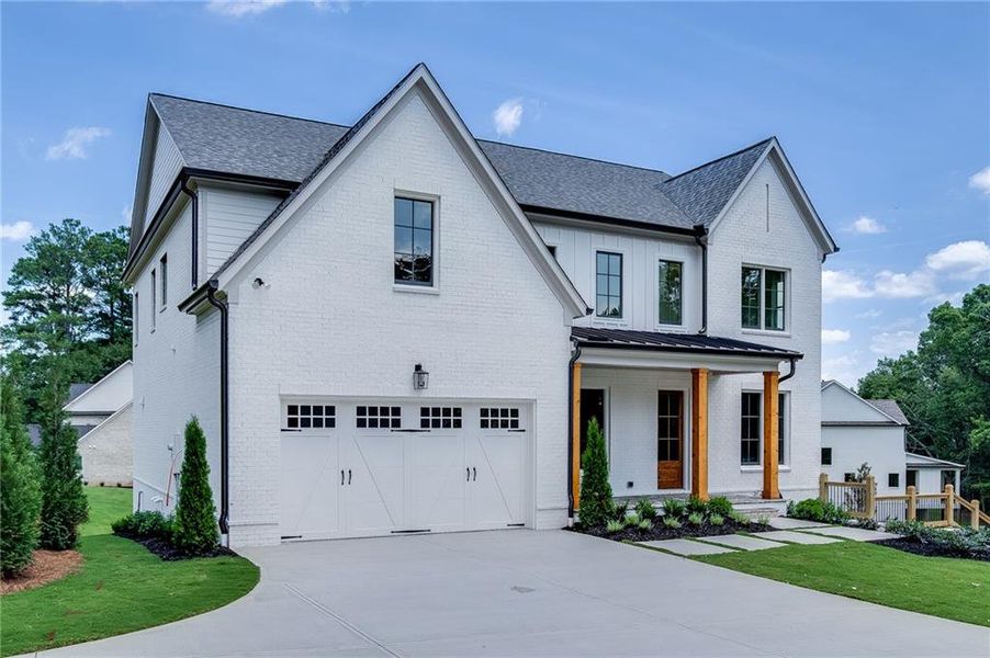 Front exterior of a new home in , Buford, GA, highlighting curb appeal (Image 34).