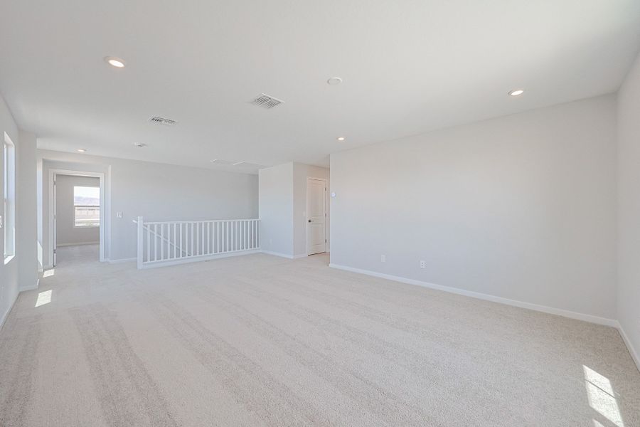 A large empty room. A large empty room.