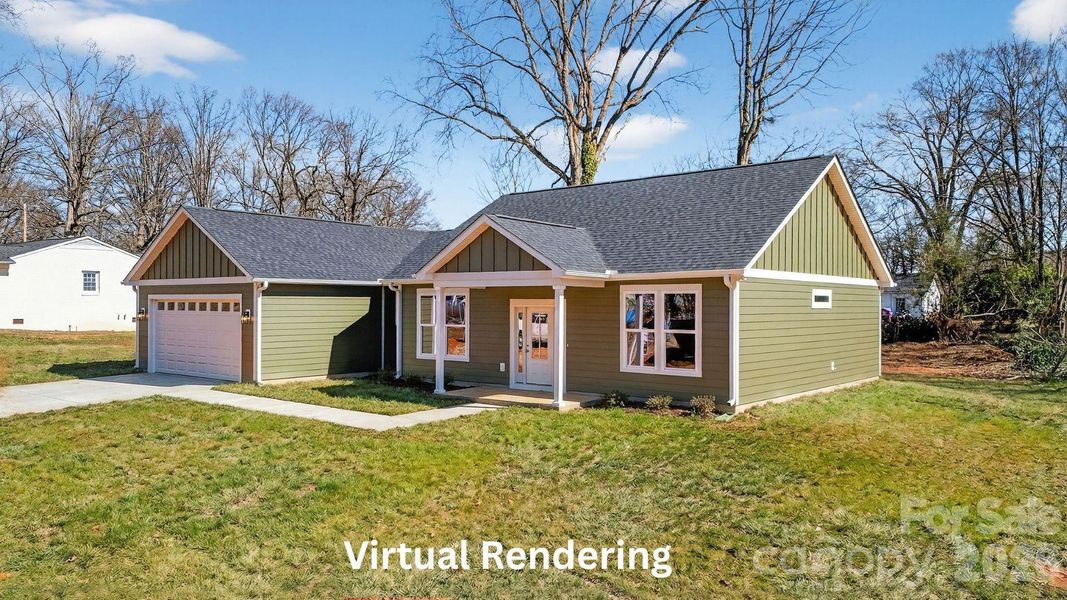 Front exterior of a new home in , Statesville, NC, highlighting curb appeal (Image 16).