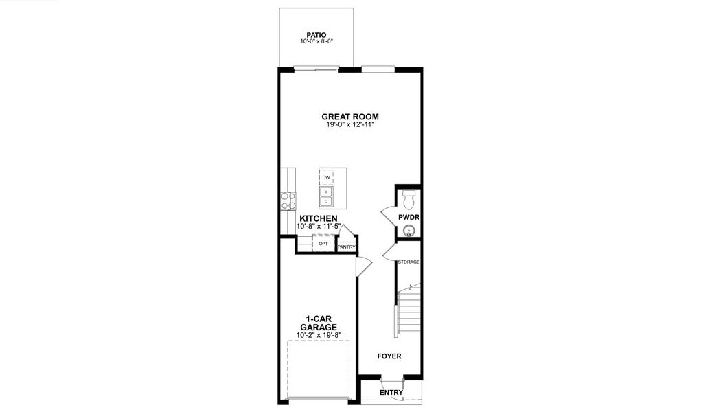 2D floor plan layout for the Santa Rosa by M/I Homes in Reeves Place, Orlando, FL (Image 3).