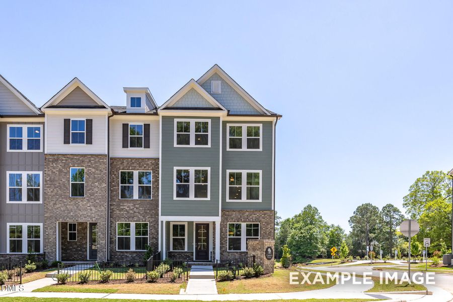 Front exterior of a new home in Camden Park, Knightdale, NC, highlighting curb appeal (Image 1). Front exterior of a new home in Camden Park, Knightdale, NC, highlighting curb appeal (Image 1).