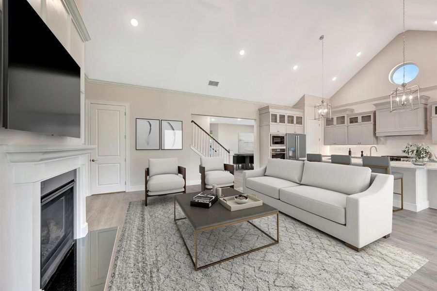 Furnished interior view inside a new home in Sterling Greene, Arlington (Image 6). Furnished interior view inside a new home in Sterling Greene, Arlington (Image 6).