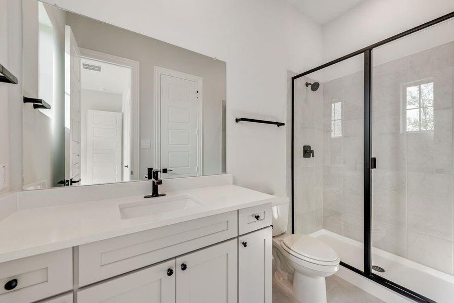 Furnished interior view inside a new home in Villages of Creekwood, Frisco (Image 11). Furnished interior view inside a new home in Villages of Creekwood, Frisco (Image 11).