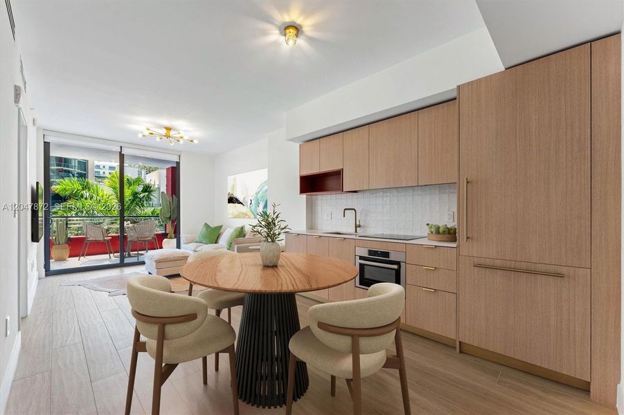 Furnished interior view inside a new home in , Miami (Image 8).