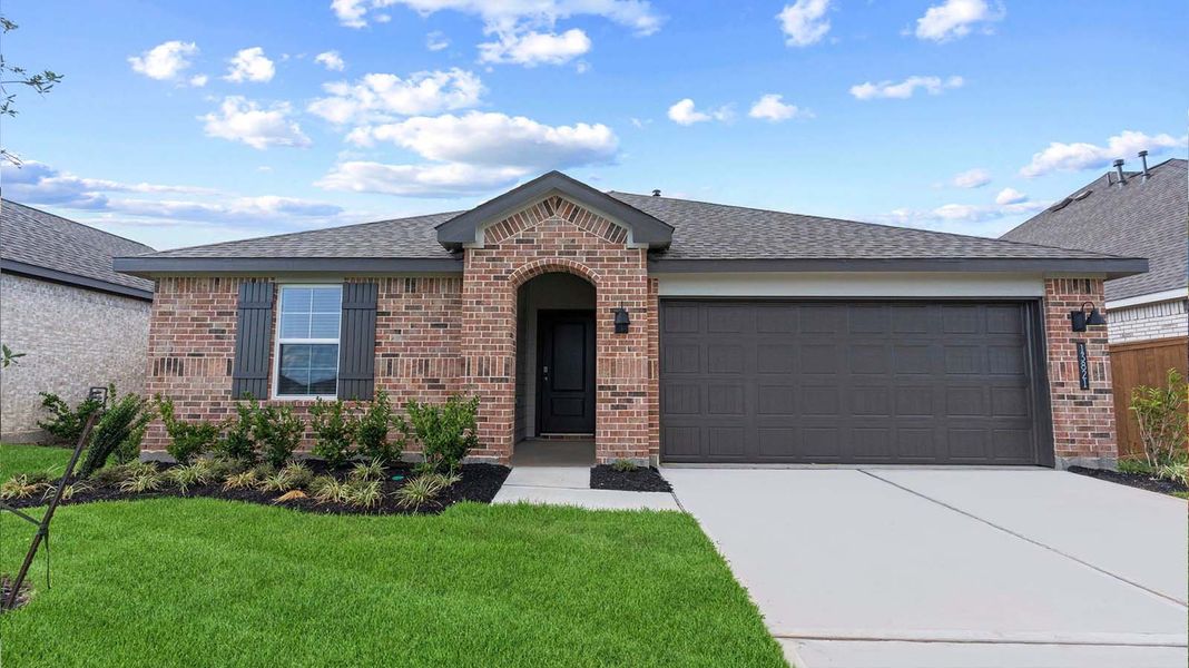 Representative exterior photo of a completed home built from the Justin by D.R. Horton in Lago Mar, Texas City, TX (Image 2). Representative exterior photo of a completed home built from the Justin by D.R. Horton in Lago Mar, Texas City, TX (Image 2).