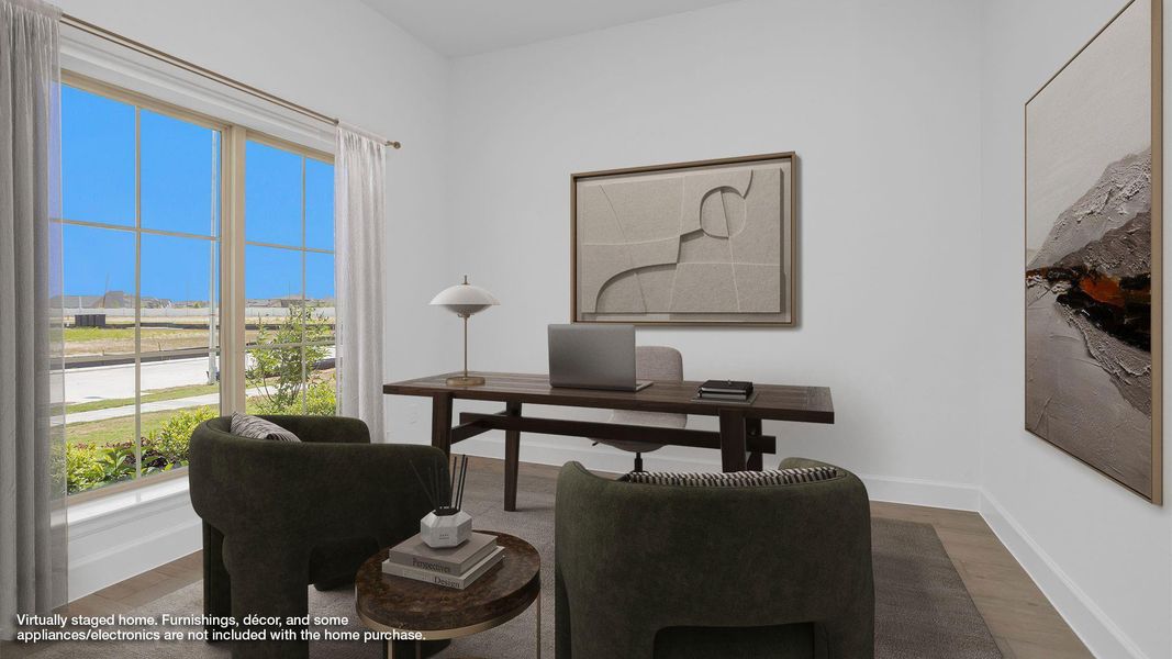 Furnished interior view inside a new home in Valencia 70', Manvel (Image 4).