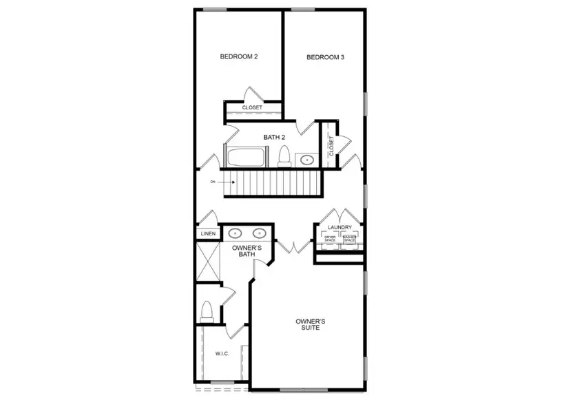 2D floor plan layout for the The Norman by Direct Residential Communities in Solterra Texas, Mesquite, TX (Image 4).